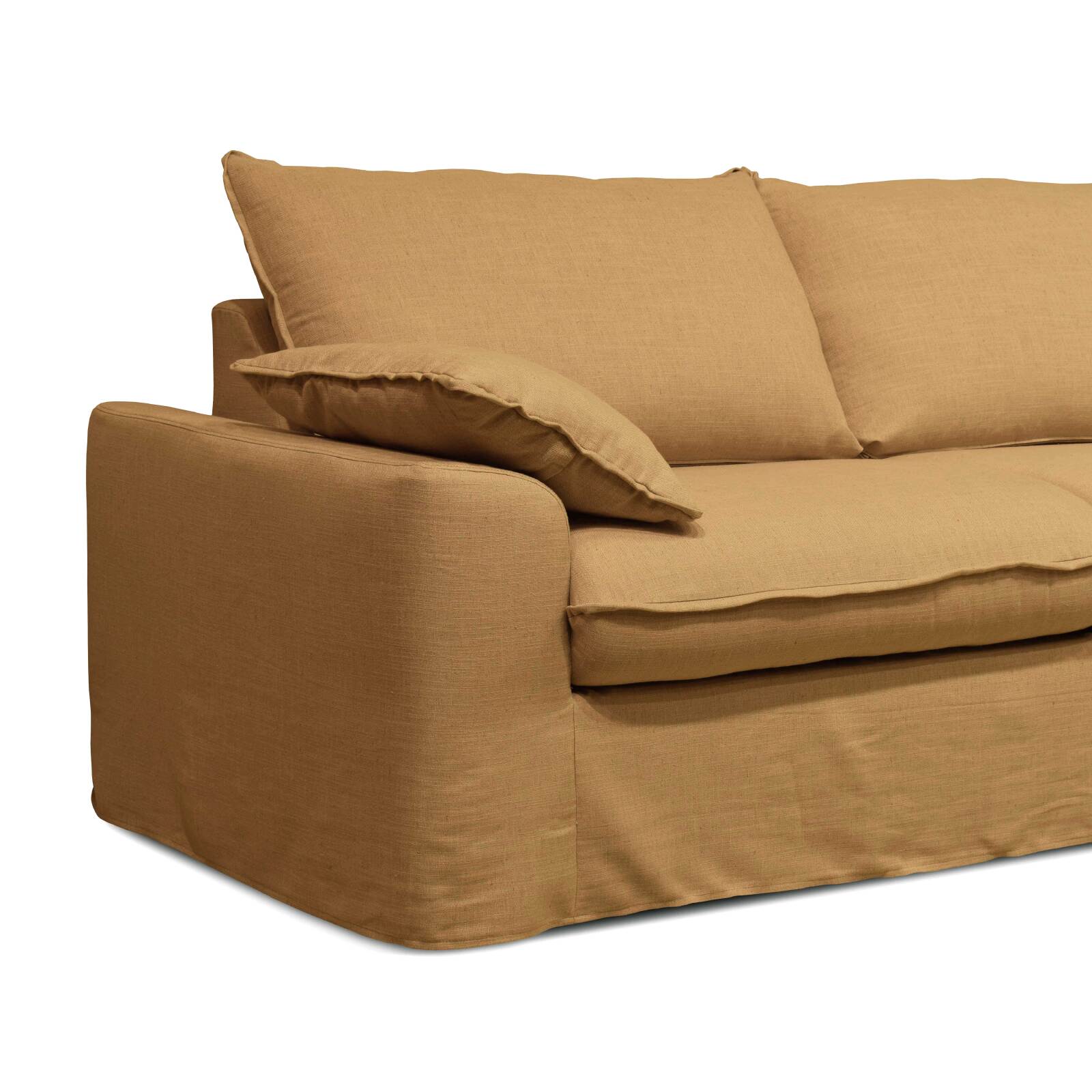 Divano letto in lino misto razza 3 posti