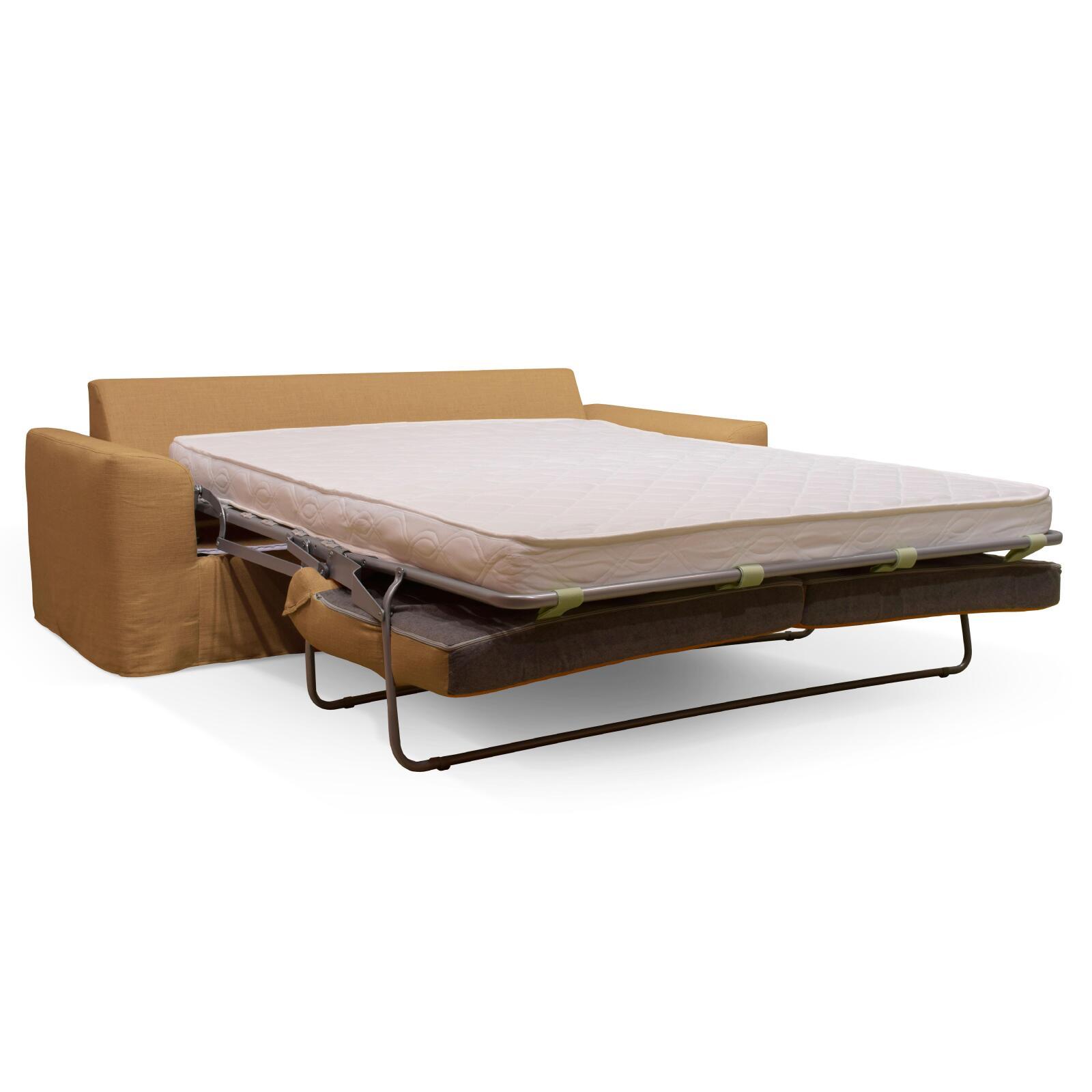 Divano letto in lino misto razza 3 posti