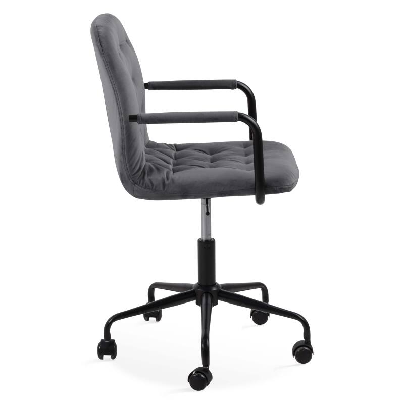 Sedia da ufficio con rotelle in velluto