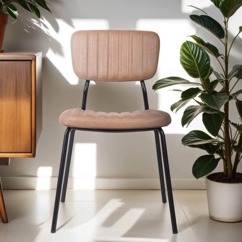 Set di 2 sedie in tessuto rivestito e legno FSC®