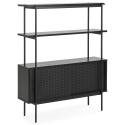 Buffet impiallacciata con ripiani 114 x 94 cm