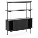 Buffet impiallacciata con ripiani 114 x 94 cm