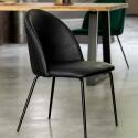 Set di 4 sedie in tessuto rivestito e legno FSC®