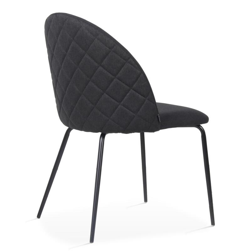 Set di 4 sedie in tessuto FSC® e legno