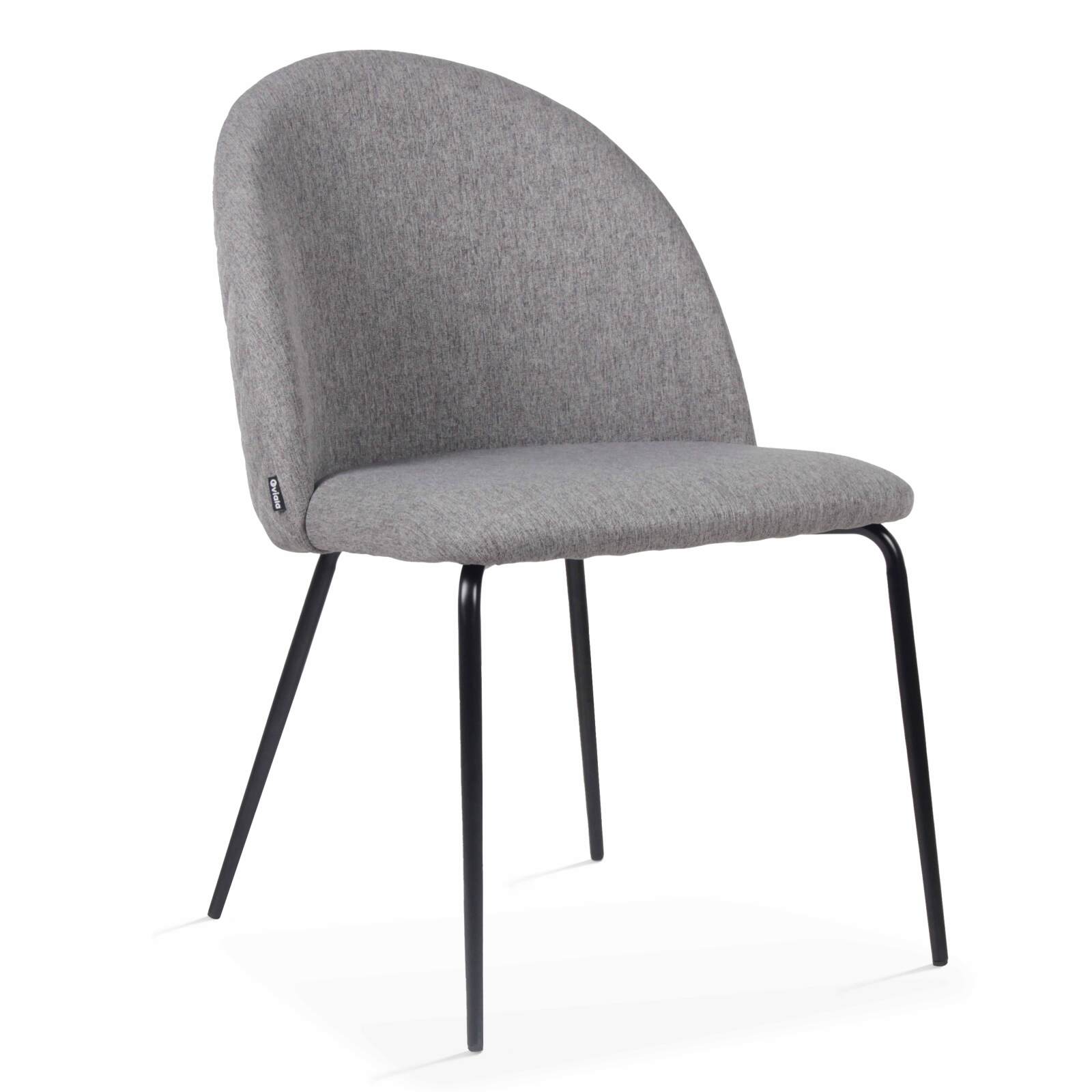 Set di 4 sedie in tessuto FSC® e legno