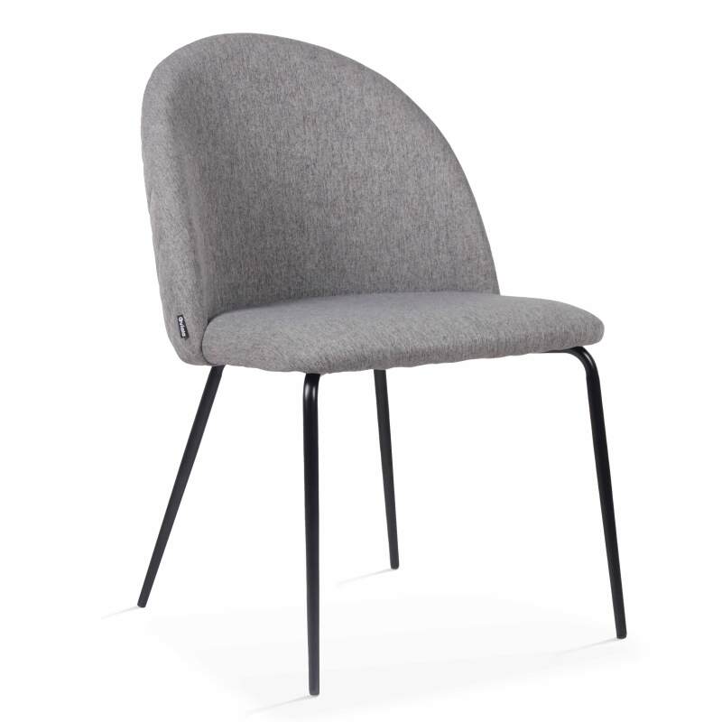 Set di 4 sedie in tessuto FSC® e legno