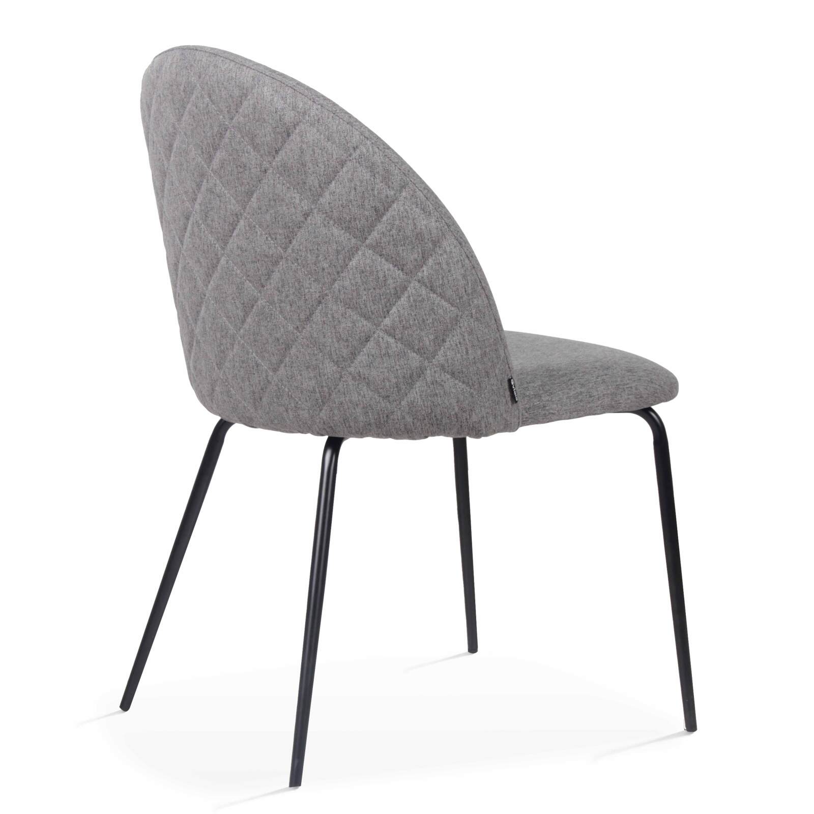 Set di 4 sedie in tessuto FSC® e legno