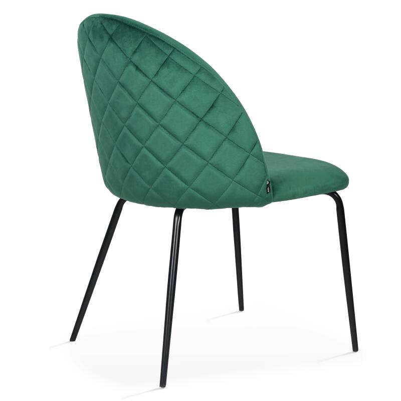 Set di 4 sedie in velluto e legno FSC® (2/6)