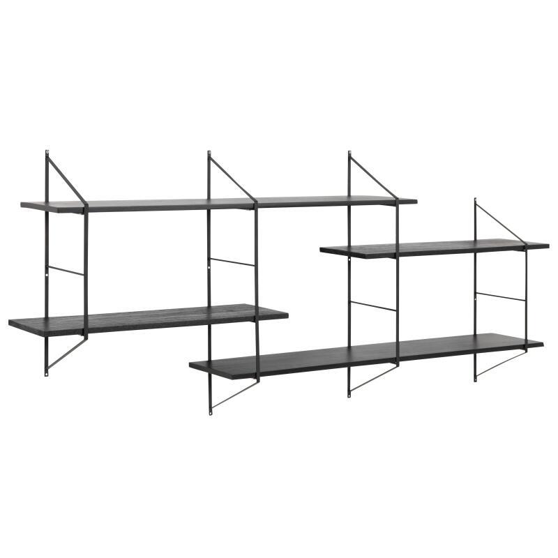 Scaffale da parete in legno massello da 191 cm