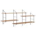 Scaffale da parete in legno massello da 191 cm