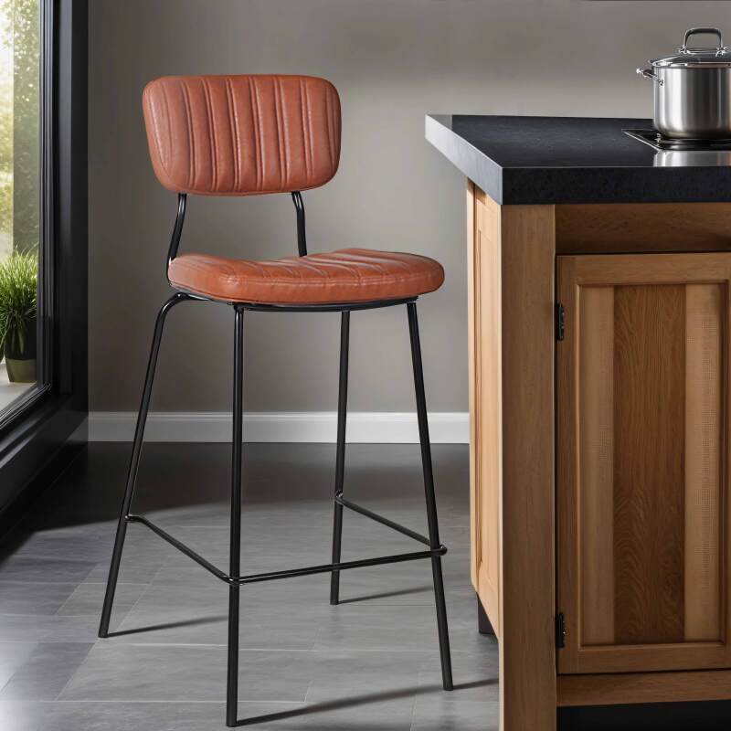 Set di 2 seggioloni in tessuto rivestito e legno FSC®