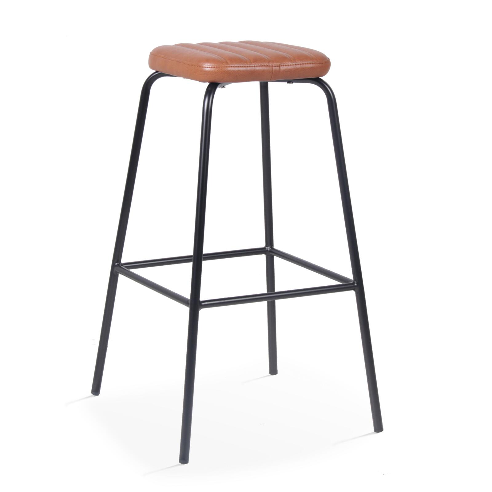 Set di 2 sgabelli alti in tessuto rivestito e legno FSC®