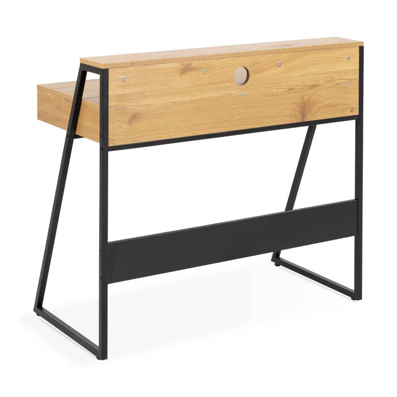 Ufficio impiallacciata in rovere e metallo 100 x 55 cm