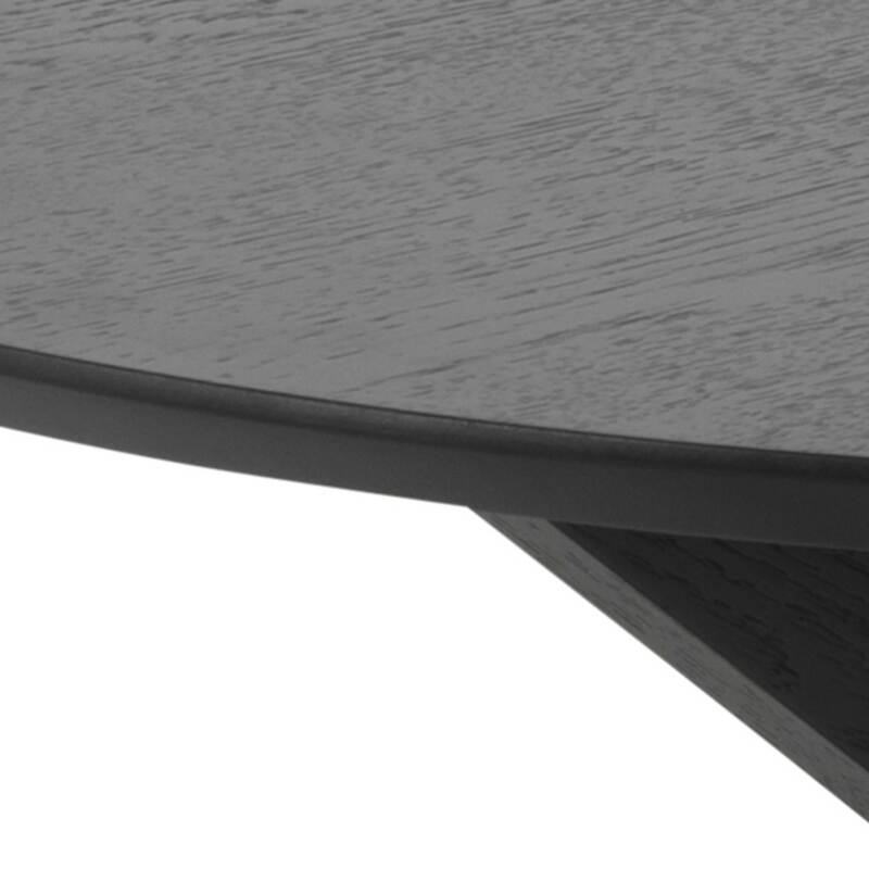 Tavolo da pranzo rotondo impiallacciato rovere Ø 105 cm