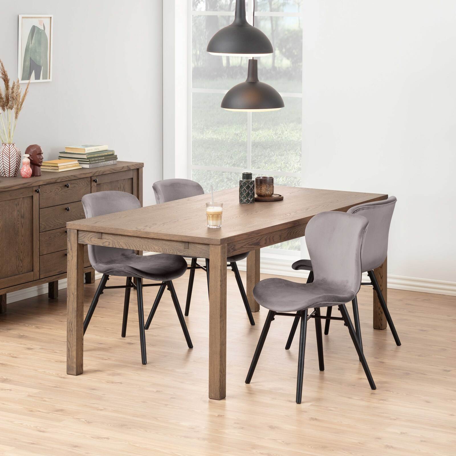 Set di 2 sedie in velluto a coste Set di 2 sedie in velluto a coste