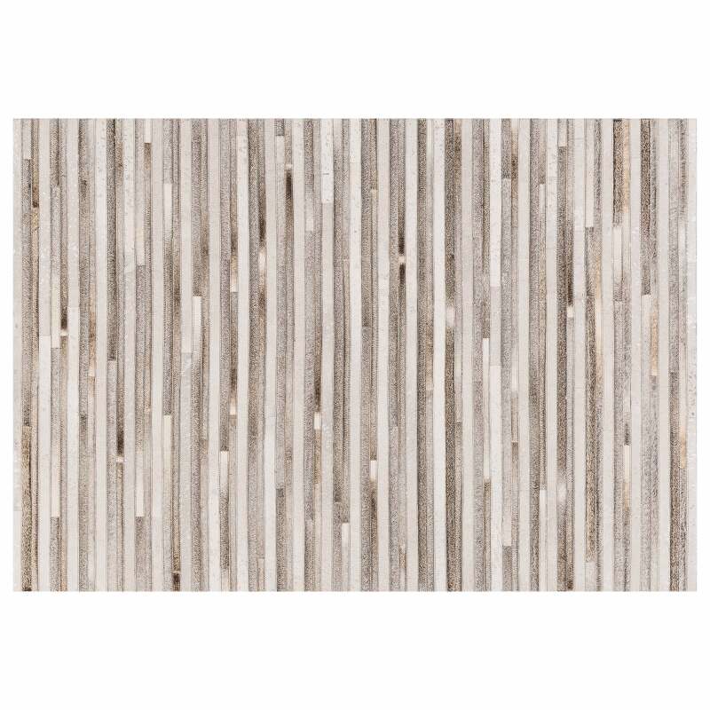 Tappeto rettangolare patchwork effetto vacchetta a pelo corto
