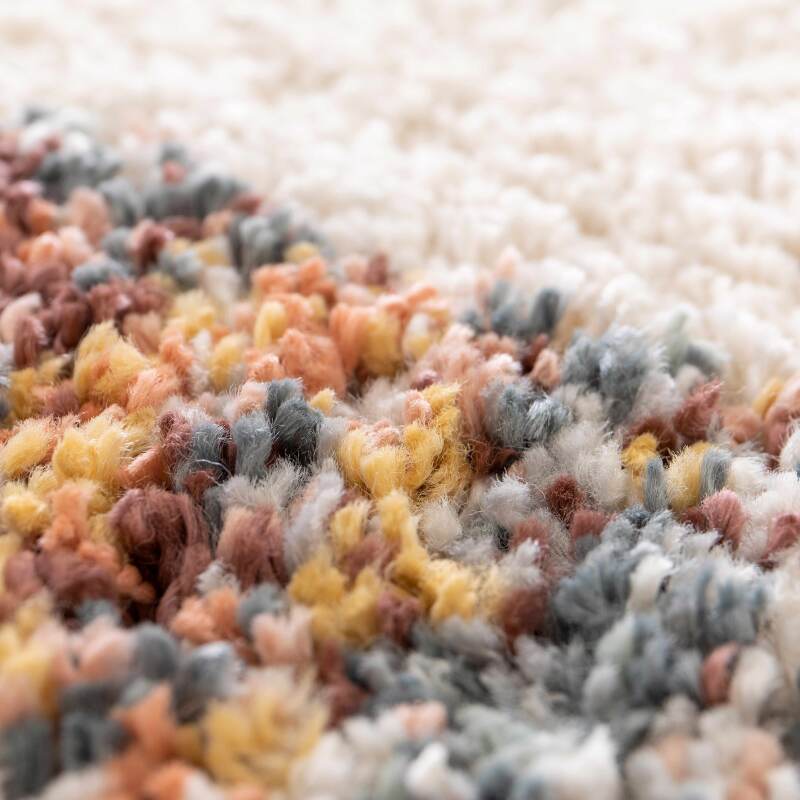 Tappeto rettangolare in polipropilene a pelo lungo con motivo etnico