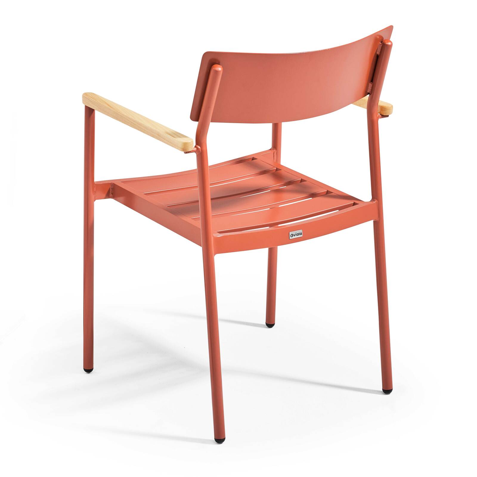 Sedia da giardino in alluminio e legno FSC® con braccioli