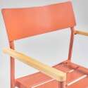 Sedia da giardino in alluminio e legno FSC® con braccioli