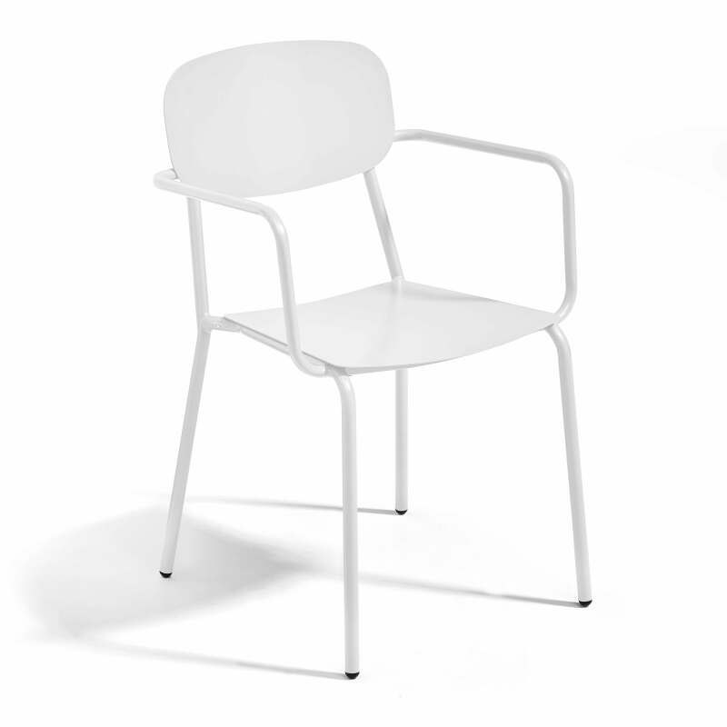 Sedia da giardino in alluminio con braccioli