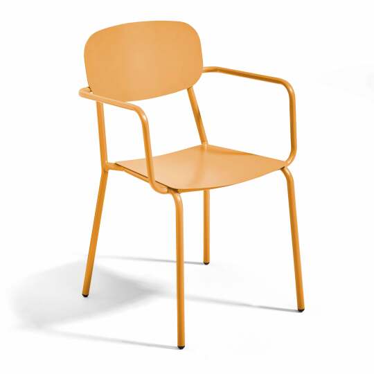 Sedia da giardino in alluminio con braccioli