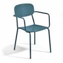 Sedia da giardino in alluminio con braccioli
