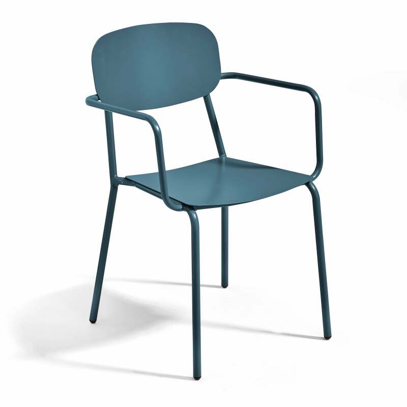 Sedia da giardino in alluminio con braccioli