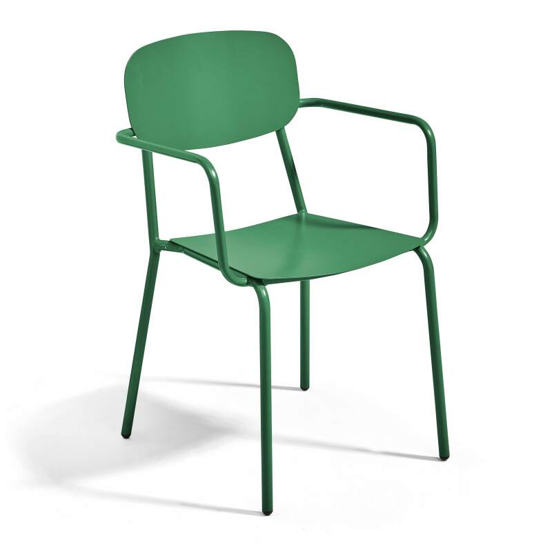 Sedia da giardino in alluminio con braccioli