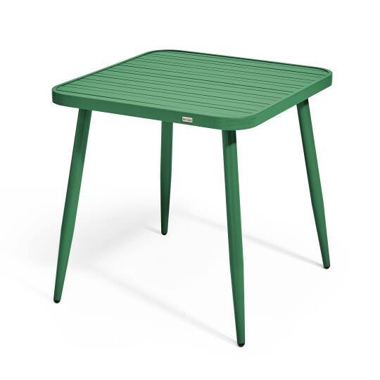 Tavolo da giardino quadrato in alluminio robusto e leggero | Oviala