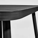 Tavolo da giardino rettangolare (150 x 75 x 75 cm) in alluminio