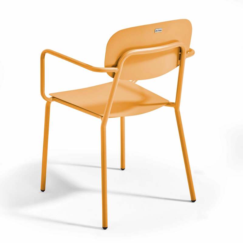 Tavolo da giardino rettangolare 150 x 75 cm con 4 poltroncine in alluminio