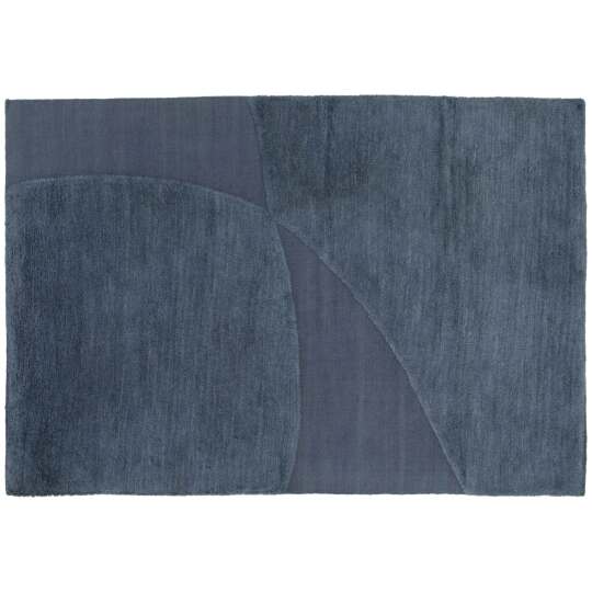 Tappeto rettangolare in lana con motivo a pelo corto tessuto a mano