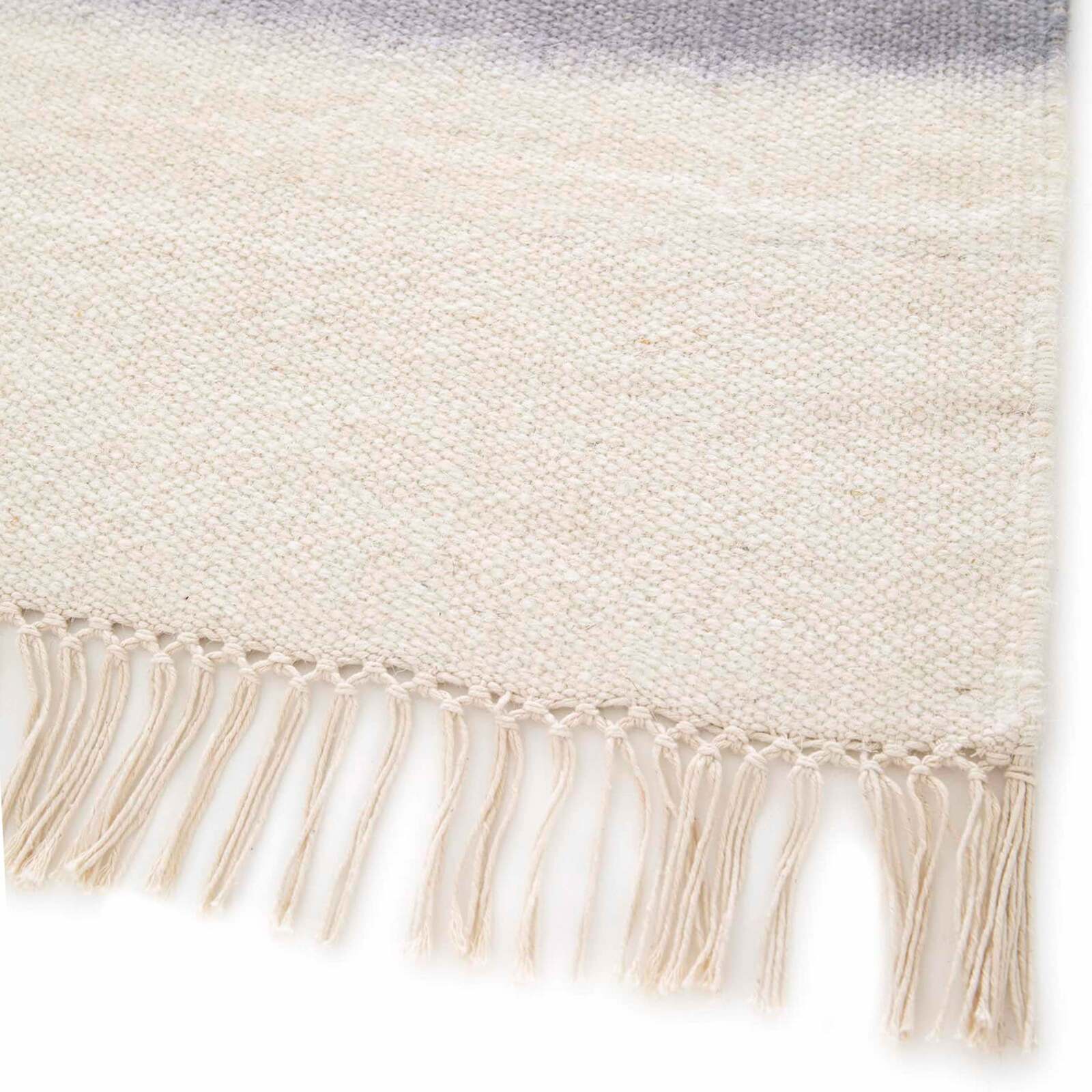 Tappeto rettangolare in lana a tessitura piatta a pelo corto