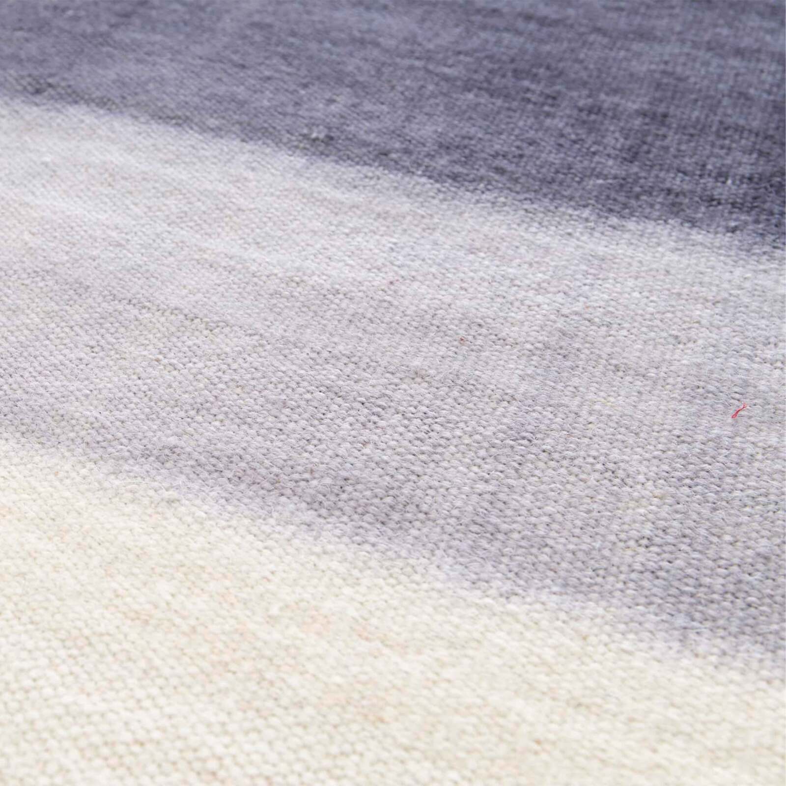 Tappeto rettangolare in lana a tessitura piatta a pelo corto