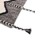 Tappeto berbero rettangolare in cotone tufted con frange a pelo corto