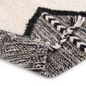 Tappeto berbero rettangolare in cotone tufted con frange a pelo corto