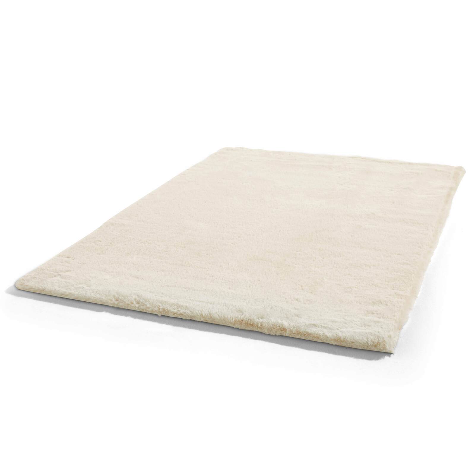 Tappeto rettangolare in pelliccia sintetica a pelo lungo