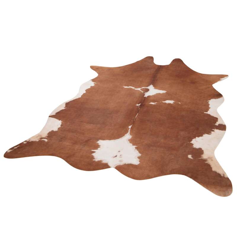 Tappeto in finta pelle di vacchetta 155 x 190 cm