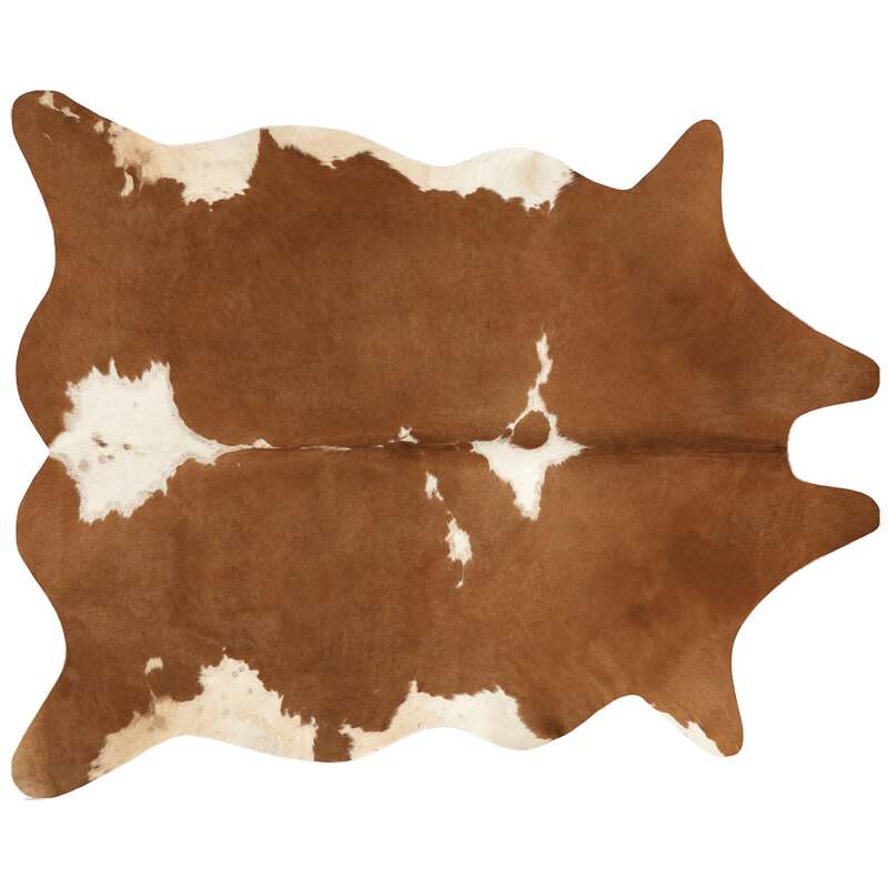 Tappeto in finta pelle di vacchetta 155 x 190 cm