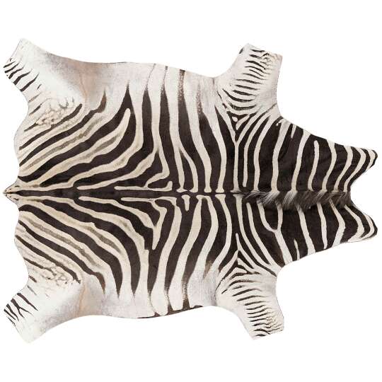 Tappeto imitazione pelle di zebra 155 x 190 cm