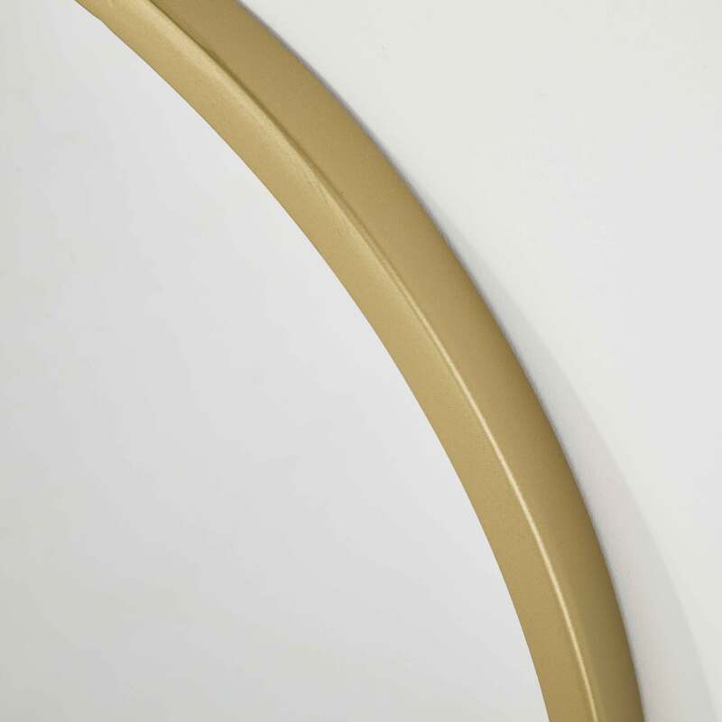 Specchio con dettaglio in metallo smaltato