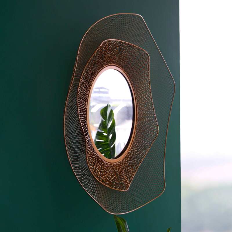 Specchio organico in metallo