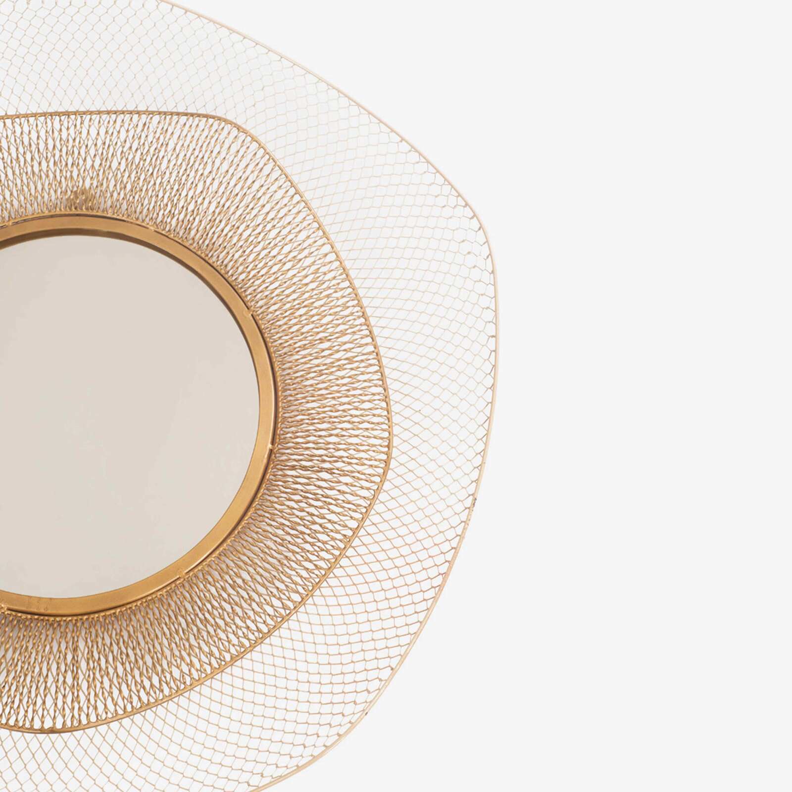 Set di 3 specchi organici in metallo