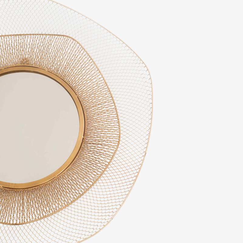 Set di 3 specchi organici in metallo