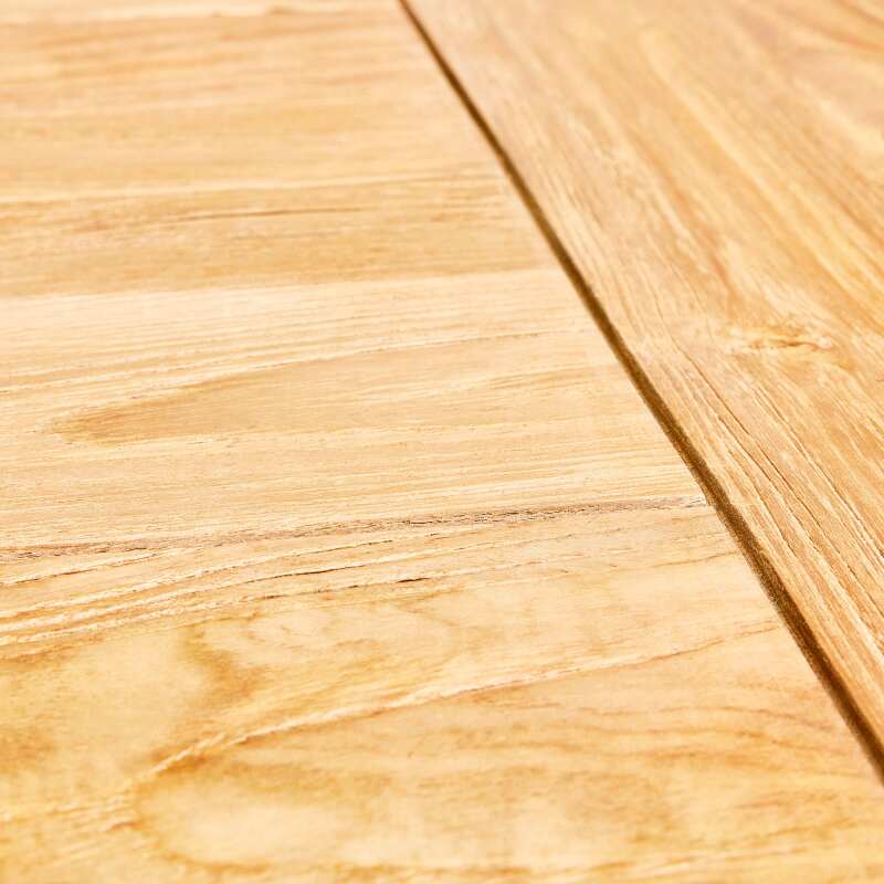 Tavolo alto in massello di teak riciclato