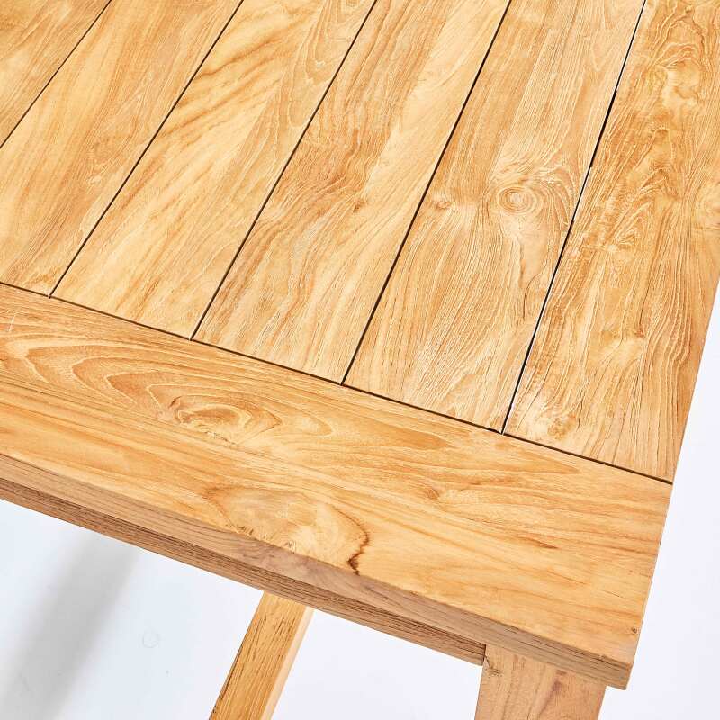 Tavolo alto in massello di teak riciclato