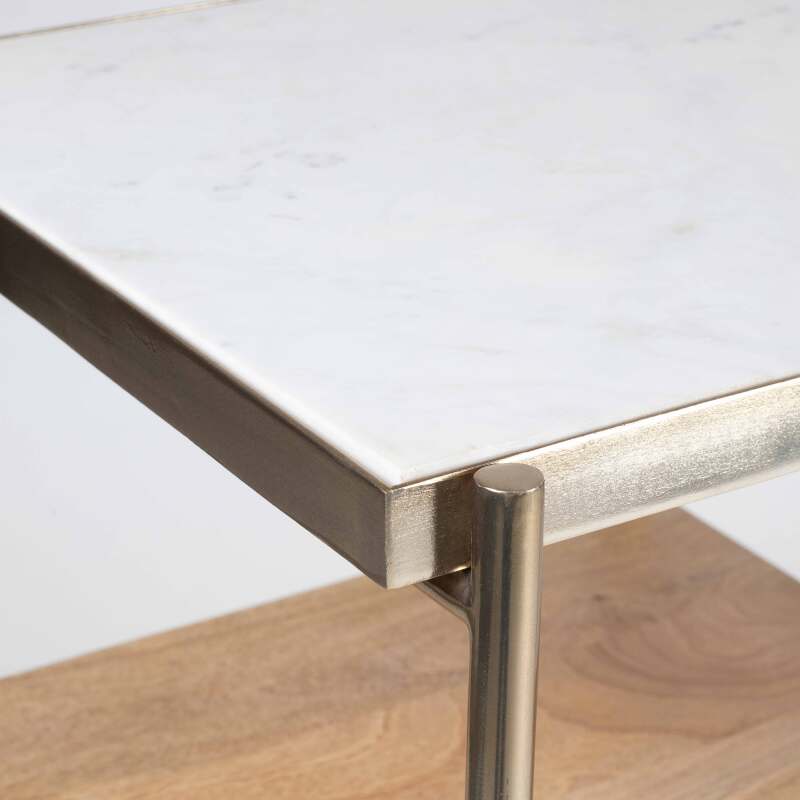 Ufficio con ripiani in marmo e legno di mango (4/5)