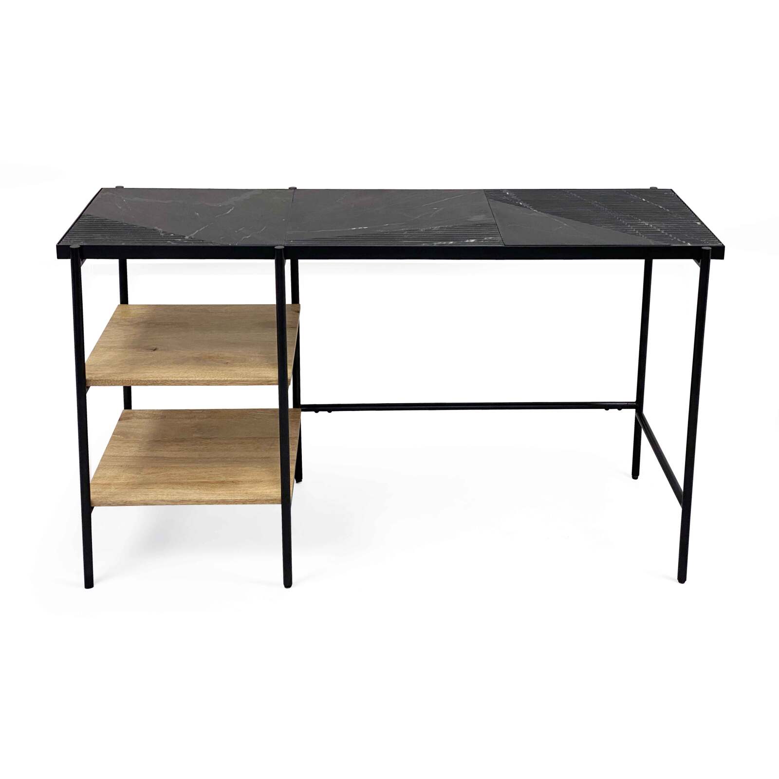 Ufficio con ripiani in marmo e legno di mango