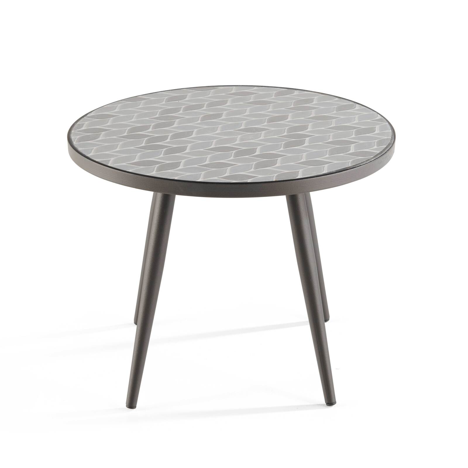 Tavolina da salotto rotondo in ceramica PALM