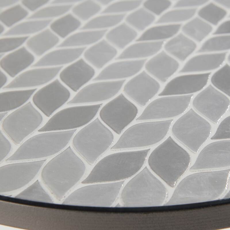 Tavolina da salotto rotondo in ceramica PALM